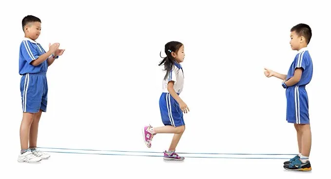High elastic colorful outdoor fitness chinese jump rope skipping rope for kids