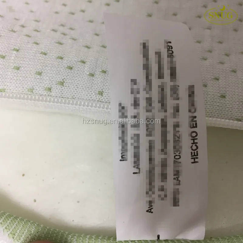 Bamboo Cover Memory Foam Side Square Sleeping Cervical Back Pillow With Cooling Gel