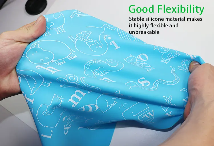 wholesale custom printing antislip heat-resistant food grade baby disposable silicone place mat for kids