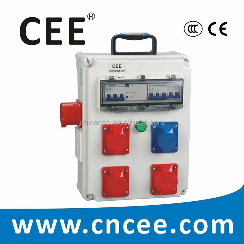 CEE-10 industrial plug socket combination unit, OEM & ODM electrical Distribution Box Distribution Board