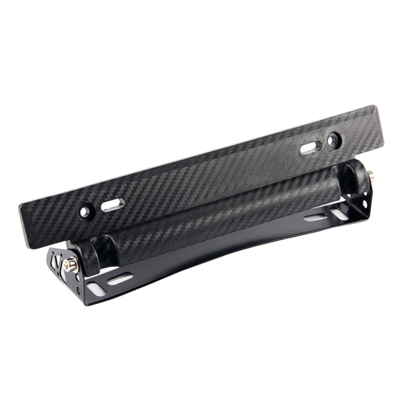 Adjustable carbon fiber racing car license plate frame bracket holder