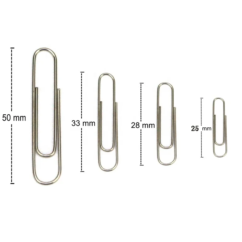 Large Size 50mm Paper Clip Wholesale Stationery Metal Paper Clips