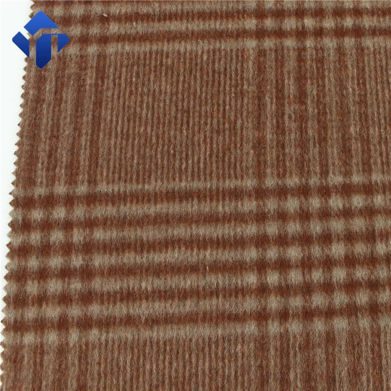 Fabric for Garment Cheap Double Sided Quilted Tartan Plaid Woolen Flannel Fabric 100% Polyester Woven Jiangsu Fall and Winter 10
