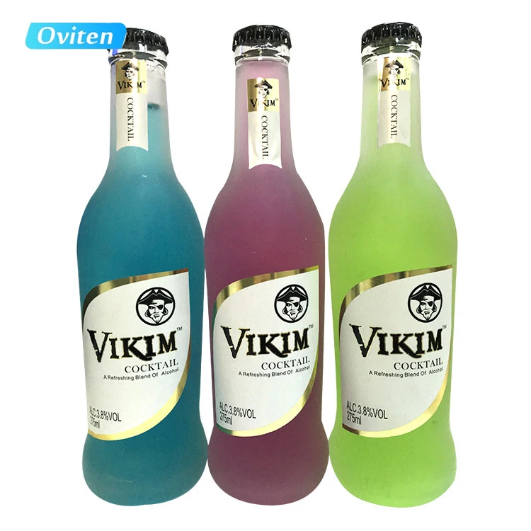Стеклянная бутылка 3.8% алкогольные различные ароматы коктейль сок напиток