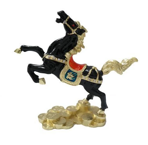 Arabic Horse metal enamel bejewelled jeweled box  for wedding gift use
