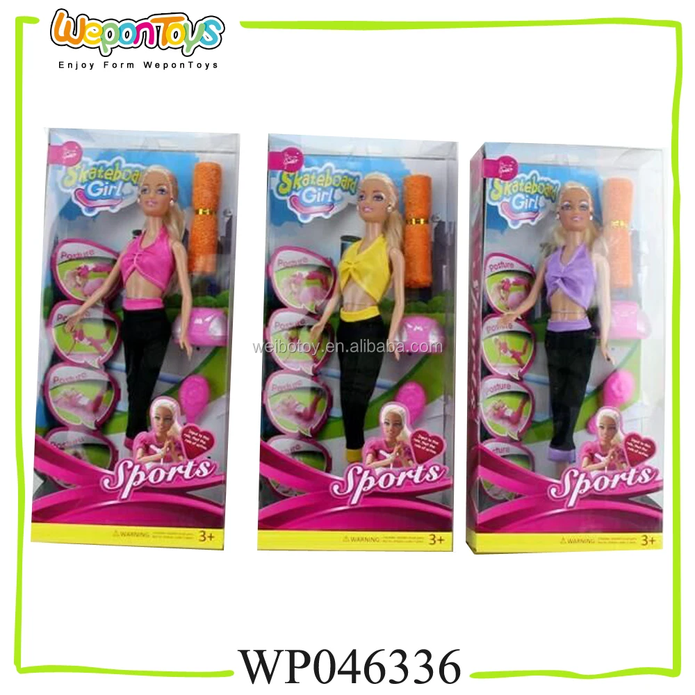 safety dolls with bead toy playing set for girls 6 movable joints doll plastic fashion doll set