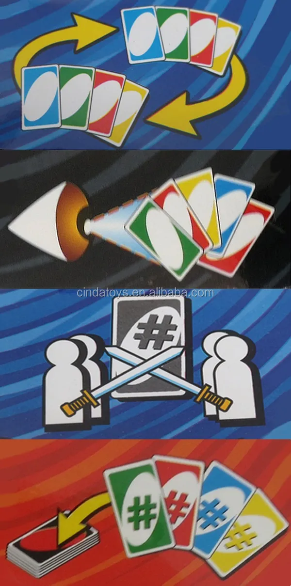 Intelligence game and Brain toys U N O play card game for Adults with children