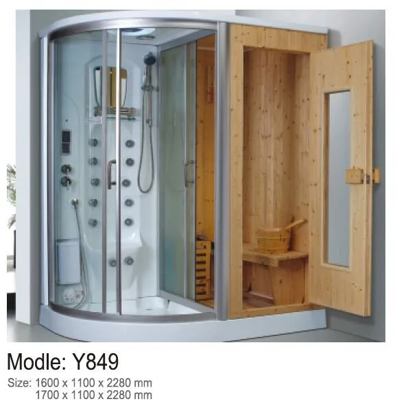 Y849 Sauna shower combination/combined steam room and steam sauna
