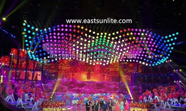 Lifting Kinetic Lighting DMX Winch 3D moving up and down led ball