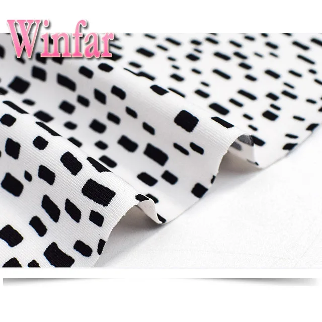  Мягкая прядильная одинарная трикотажная ткань из вискозы с принтом оптовая продажа дешевая вискозная