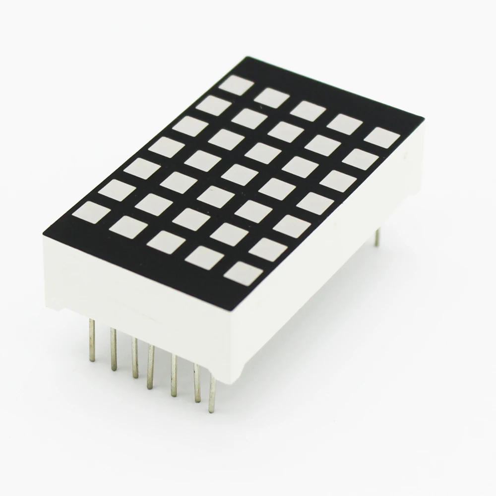 Jstronic 1.2 inch JSD-12257AUA amber 3mm Square 5x7 led dot matrix 7x5 display