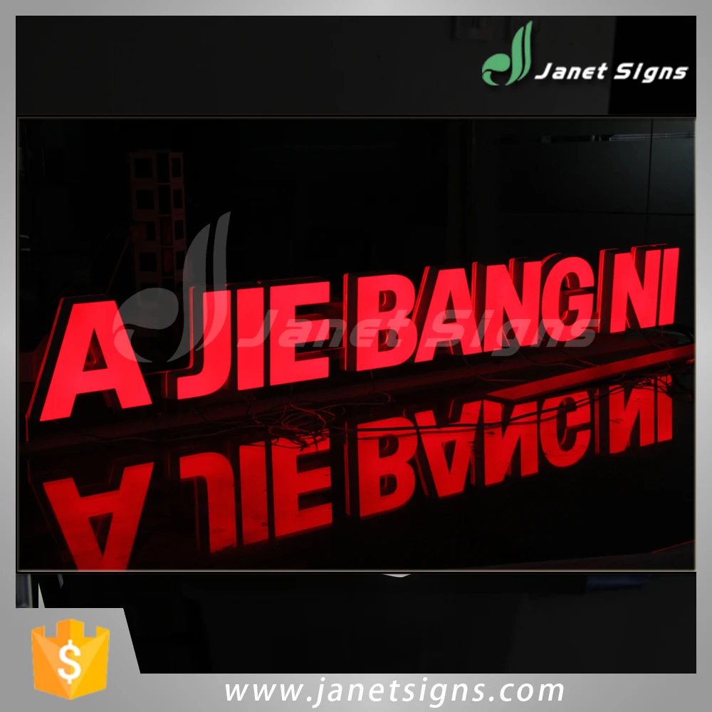 30mm acrylic led light letter diy led channel letters 3d acrylic lettering with red light