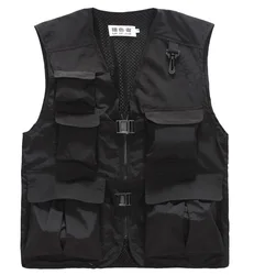 Мужской жилет с несколькими карманами, жилет для рыбалки, стрельбы, пешего туризма, журналиста, фотографии, кемпинга, сафари