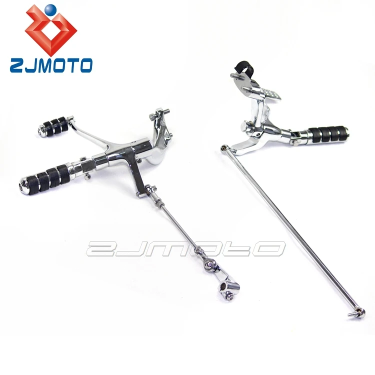 Black Iron Footrest Forward Control Kit Motor Bike Foot Pegs Motorcycles Foot Rest For Sportster Roadster Nightster 1622-0140