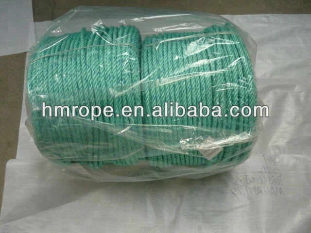 3 strands twisted pp danline rope for marine rope