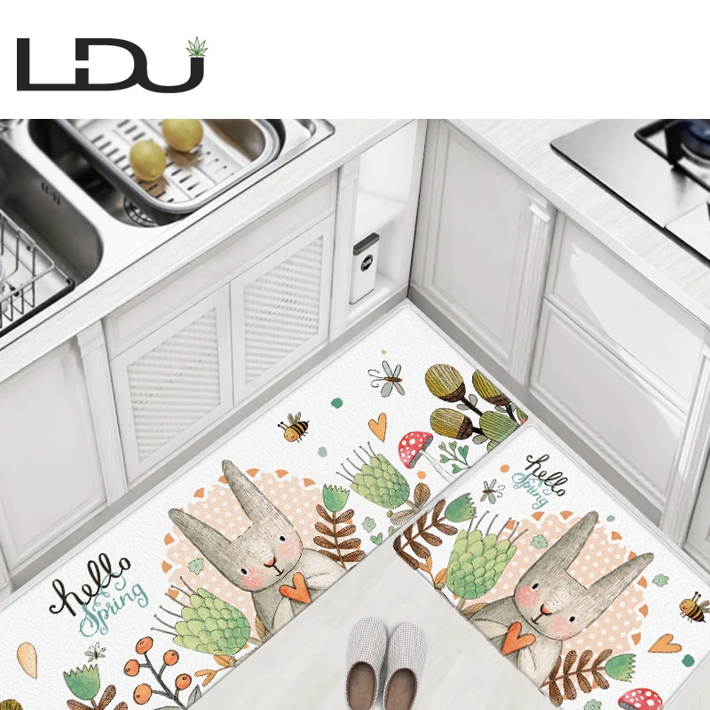 
Non Slip Envy Waterproof Oil Proof PVC Baking Anti Fatigue Kitchen Mat 