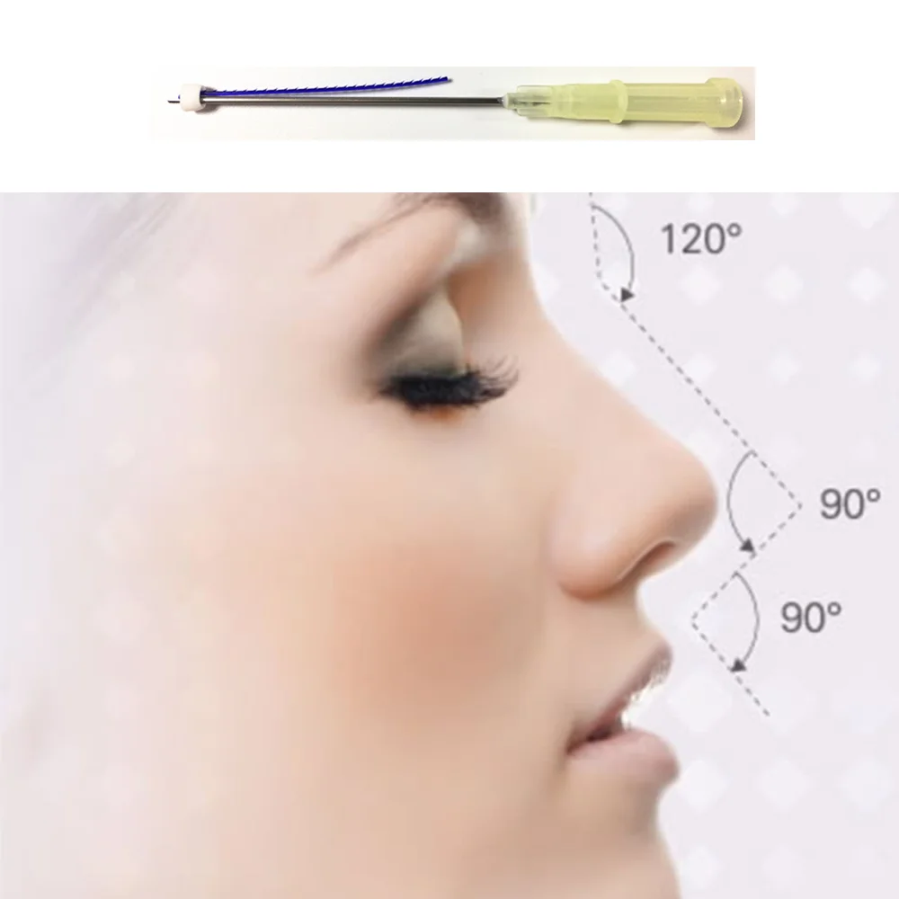 Распродажа 2021, Корея, абсорбируемые продукты, медицинская поликарбонатная сетка для носа, затупленная нить 19 г, 38 мм для носа