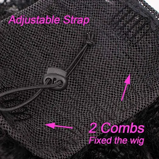 Волосы Dream.Ice афро кудрявые вьющиеся накладные прически хвост с зажимами Натуральные хвосты удлинители кулиска хвост