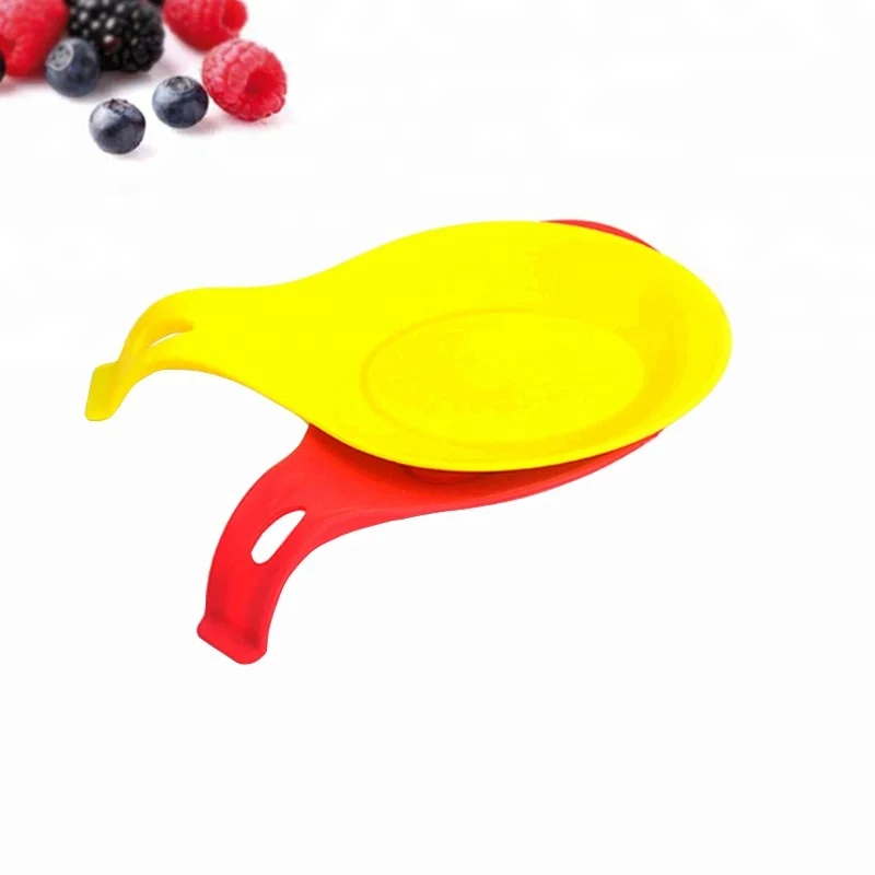 BPA Free Silicone Kitchen Gadgets Spoon Rest Cooking Utensils Tools Silicone Spoon Holder Manufacturer
