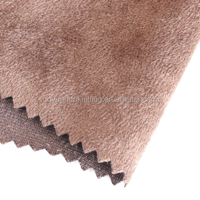 
 Высококачественная Вельветовая ткань из искусственной замши коричневого цвета из 100% полиэстера для обуви  