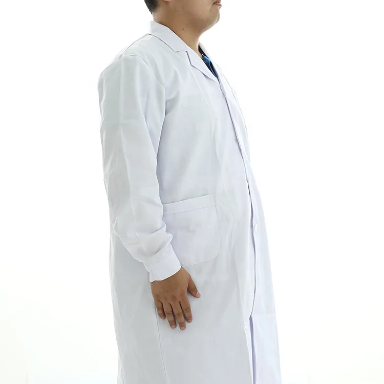 
Hospital 100% cotton white unisex uniforms wholesale knee length half-length medical lab coat for man women male female 