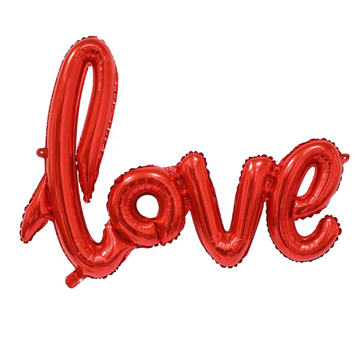 2021 New Product Wedding and Valentine Decoration Love Helium Foil Globos Balloons