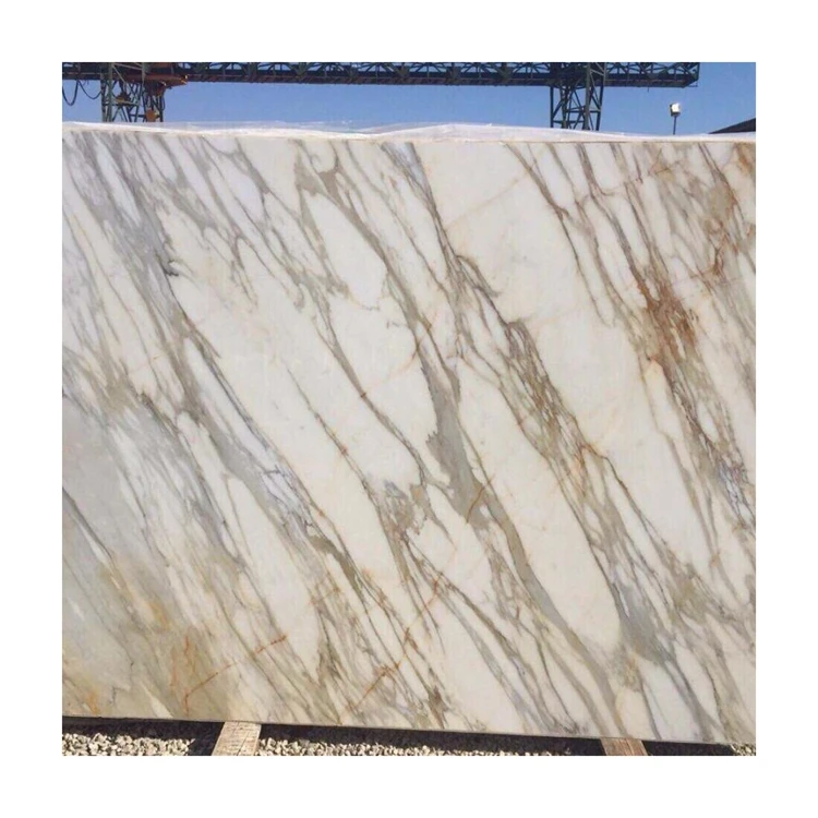 Wholesale natural Calcutta Gold Calcatta white grey marble slab Marble stone tiles with gold brown veins