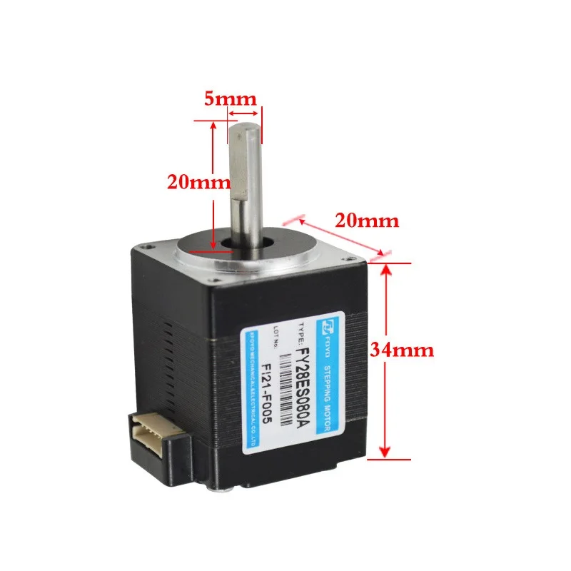 11 Шаговый двигатель 2 фазы 4 приводит 0.8A 34 мм Шаг двигатель постоянного тока для 3D принтера