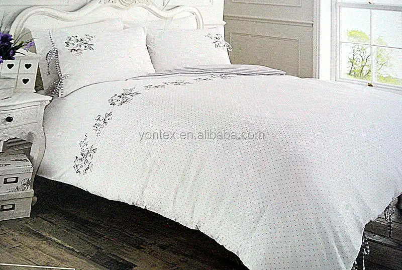 Customized 100% Cotton Fabric Embroidery Bedding Fabric for Bed Sheet Quilt Cover and Pillow Case