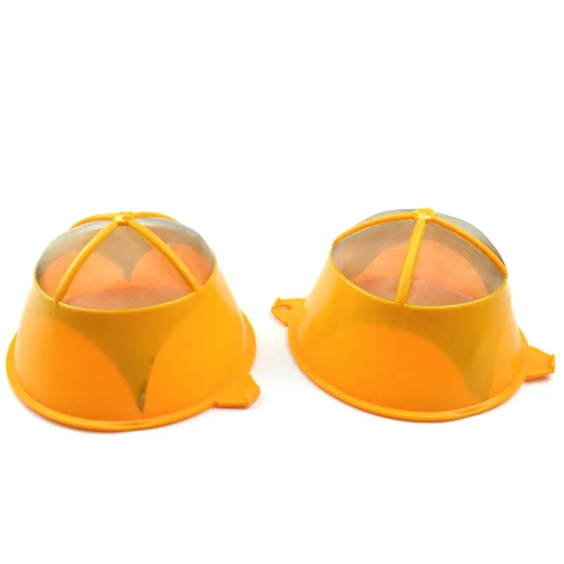 High Quality round Fine Mesh Plastic Paint Colanders Strainers Middle Size Yellow for Art Supply
