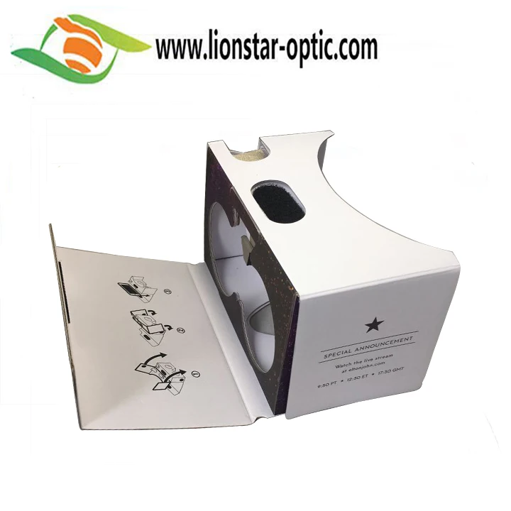 Factory price for Mobile vr headset 3d vr paper glasses virtual reality kit googles cardboard v2