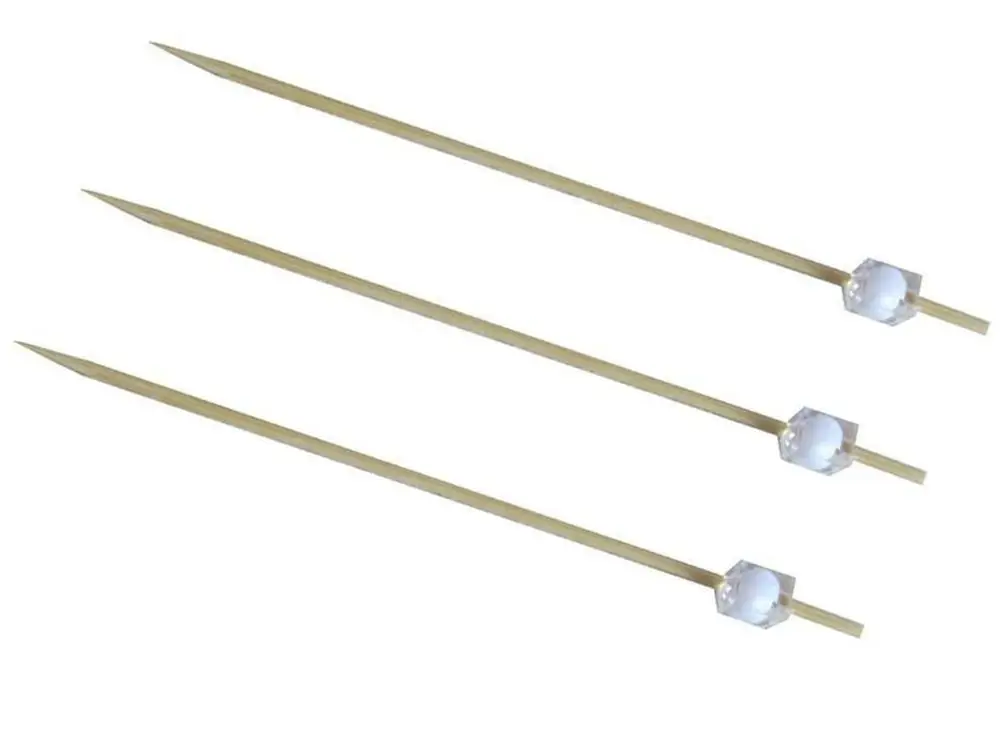 factory direct natural high quality  flat bamboo pick skewer stick