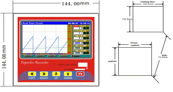 Multi-channel Smart Paperless Data Logger Pressure Paperless Recorder