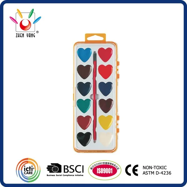 12 акварельных красок