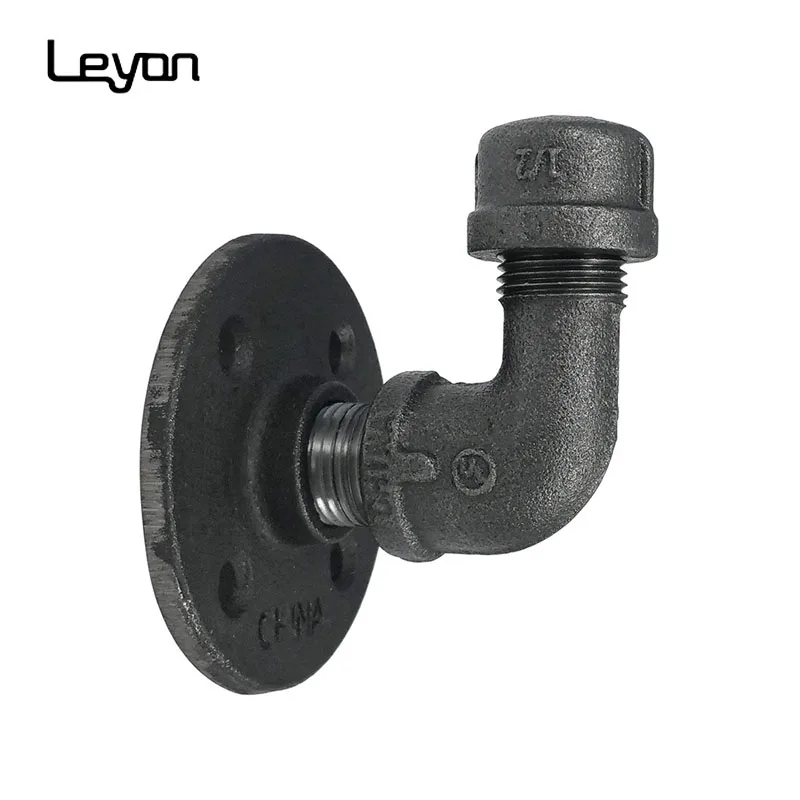 china black iron pipe female threaded 1/2 inch 3/4 inch malleable iron four holes flange for pipe furniture