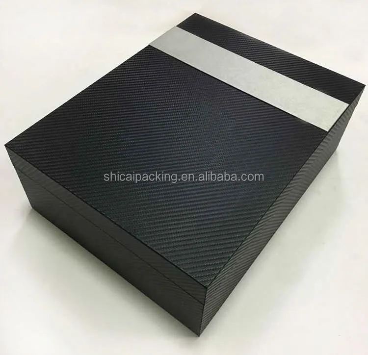 
Черная Подарочная коробка ручной работы, упаковка, чехол из искусственной кожи, деревянный кожаный чемодан с пользовательским логотипом 