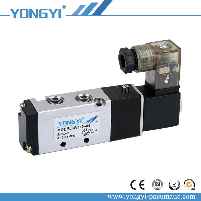 4V300 series 5/2 way Pneumatic electromagnetic air compressor control valve