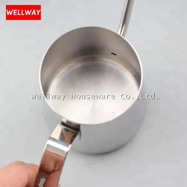 Long Narrow Spout Coffee Pot - 304 Stainless Steel with Hanging Ear Hand Blunt Pouring Over Gooseneck Kettle For Coffee And Tea