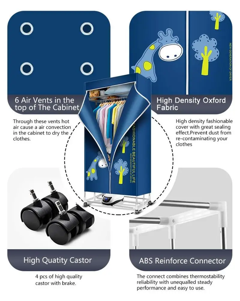 Portable Electric Clothes Dryer.Cloth Dryer.1200W.Waterproof cloth