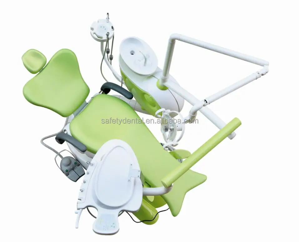 Apple Green Mermaid Design Dental Chair with Top Mounted