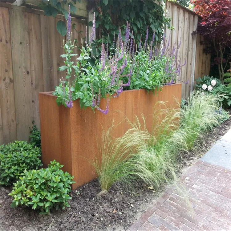 Steel Trough Planter Vertical Wall Garden Planter Metal Planter