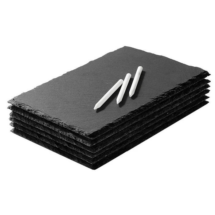 A Sign Kids Stone With Pencil Blackboard Slate