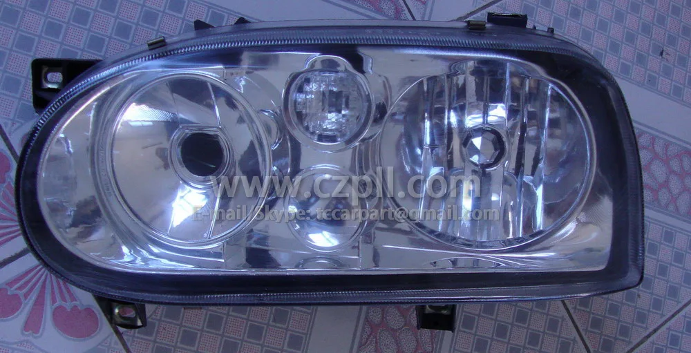 HEADLIGHT for GOLF 3 / HEADLAMP FOR VW GOLF 1992 - 1997 WHITE 1H6 941 017 AF / 018 AF - 1H6941017AF / 018AF - 1H6941017 / 018