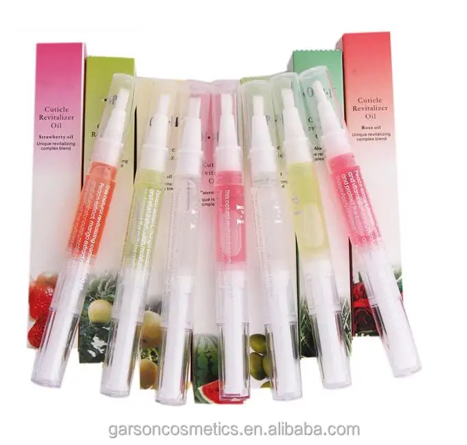 
Garson OEM private logo Fruit Flower Flavor Cuticle Revitalizer Oil nail nutrition oil pen with soft brush 