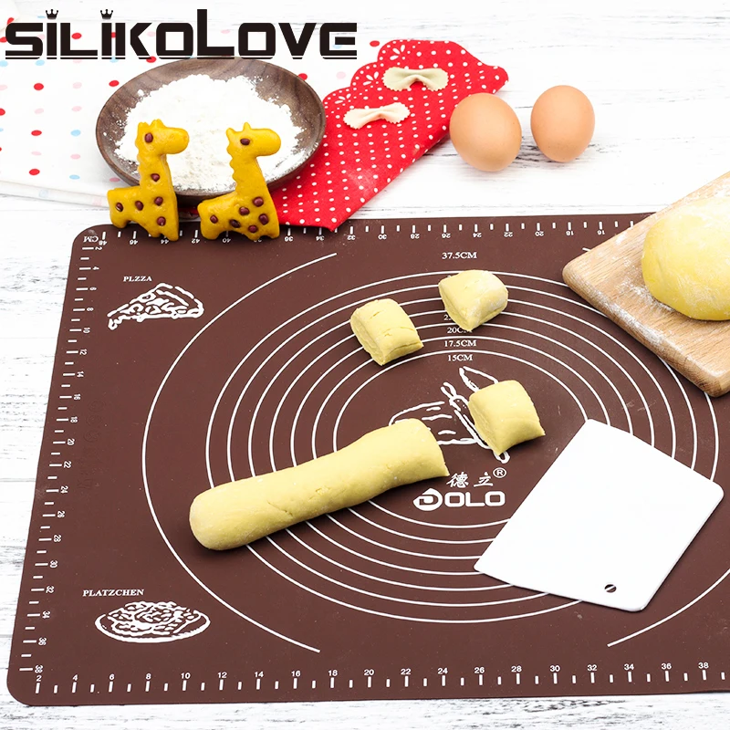Reusable Non-Stick Silicone Pastry Rolling Baking Mat With Measurements