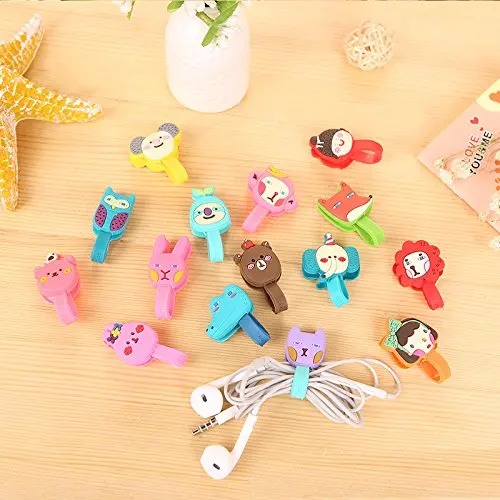 New deisngs Cartoon Cable Organizer Data Cord Protective Winder For Earphone