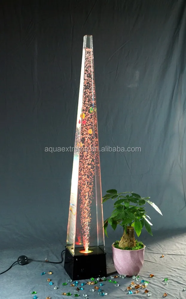 LED changing color water bubble column for home decoration