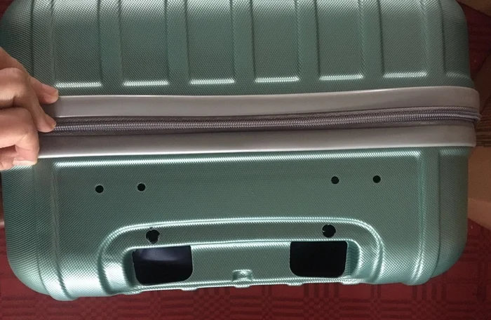 Factory 12 pcs set Suitcase Spare Parts Semi-finished ABS Luggage with 4 spinner wheels zipper lock telescopic trolley