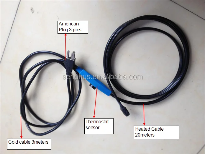 self regulating heating cable with thermostat