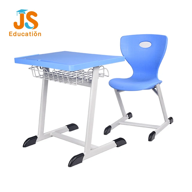 Nursery plastic student furniture set school desk and chair